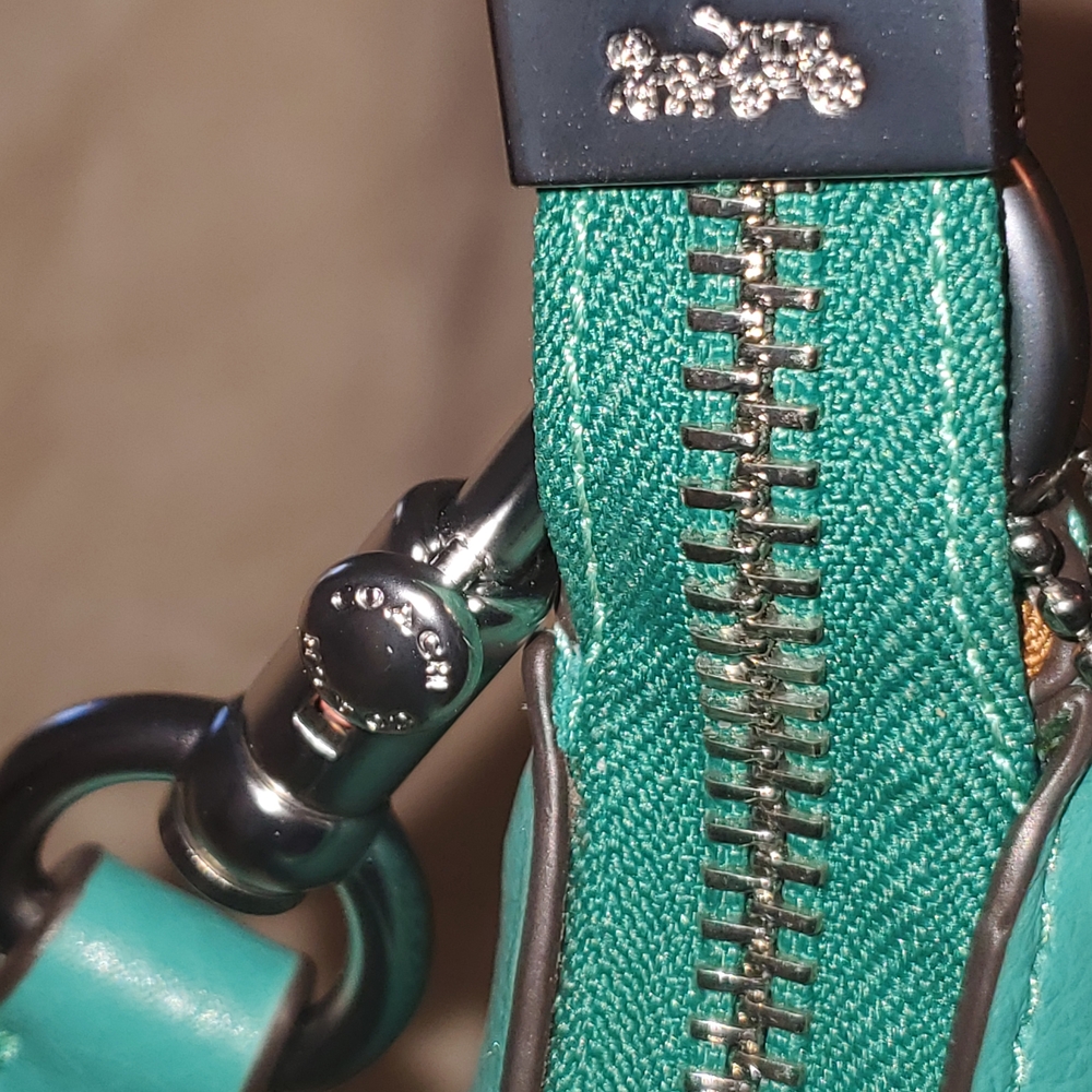 Coach Aqua Leather Shoulder Bag - Picture 7 of 9